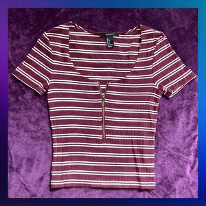 Forever 21 Zip Up Top